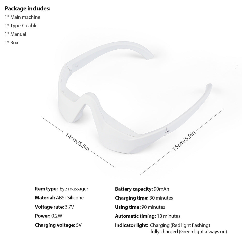 Microcurrent EMS Eye Beauty Massager with Red Light Therapy for Dark Circle Reduction